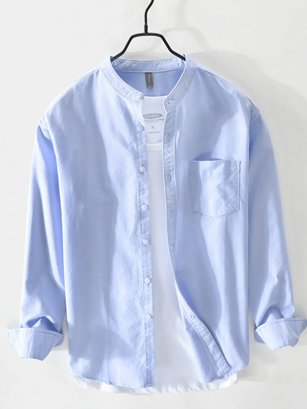 Men's Plus Size Button Up Long Sleeve Shirt, image 4