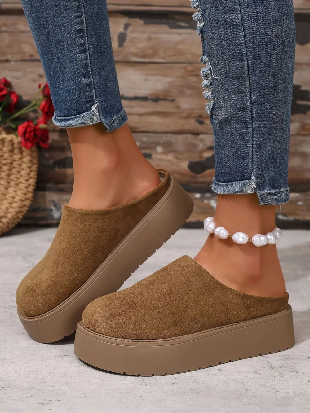Platform Suede Slip-Ons, image 6
