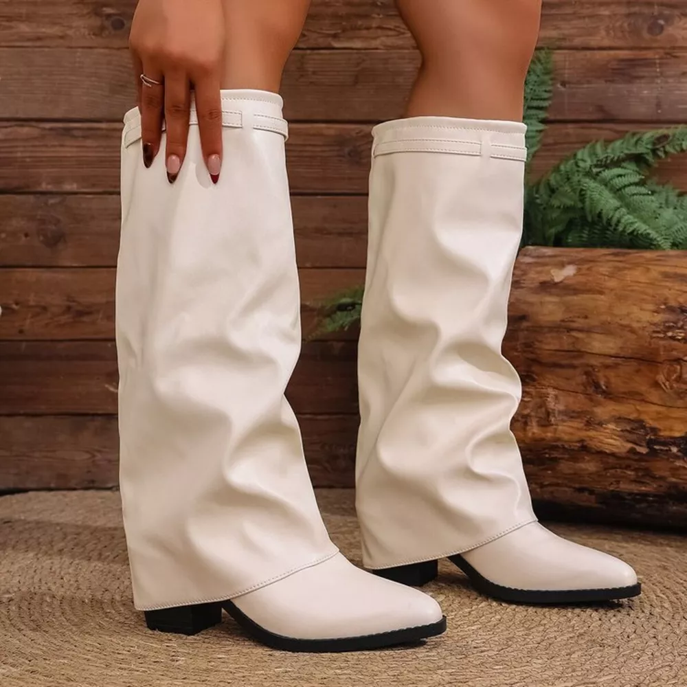 Point Toe Block Heels Boots, image 2