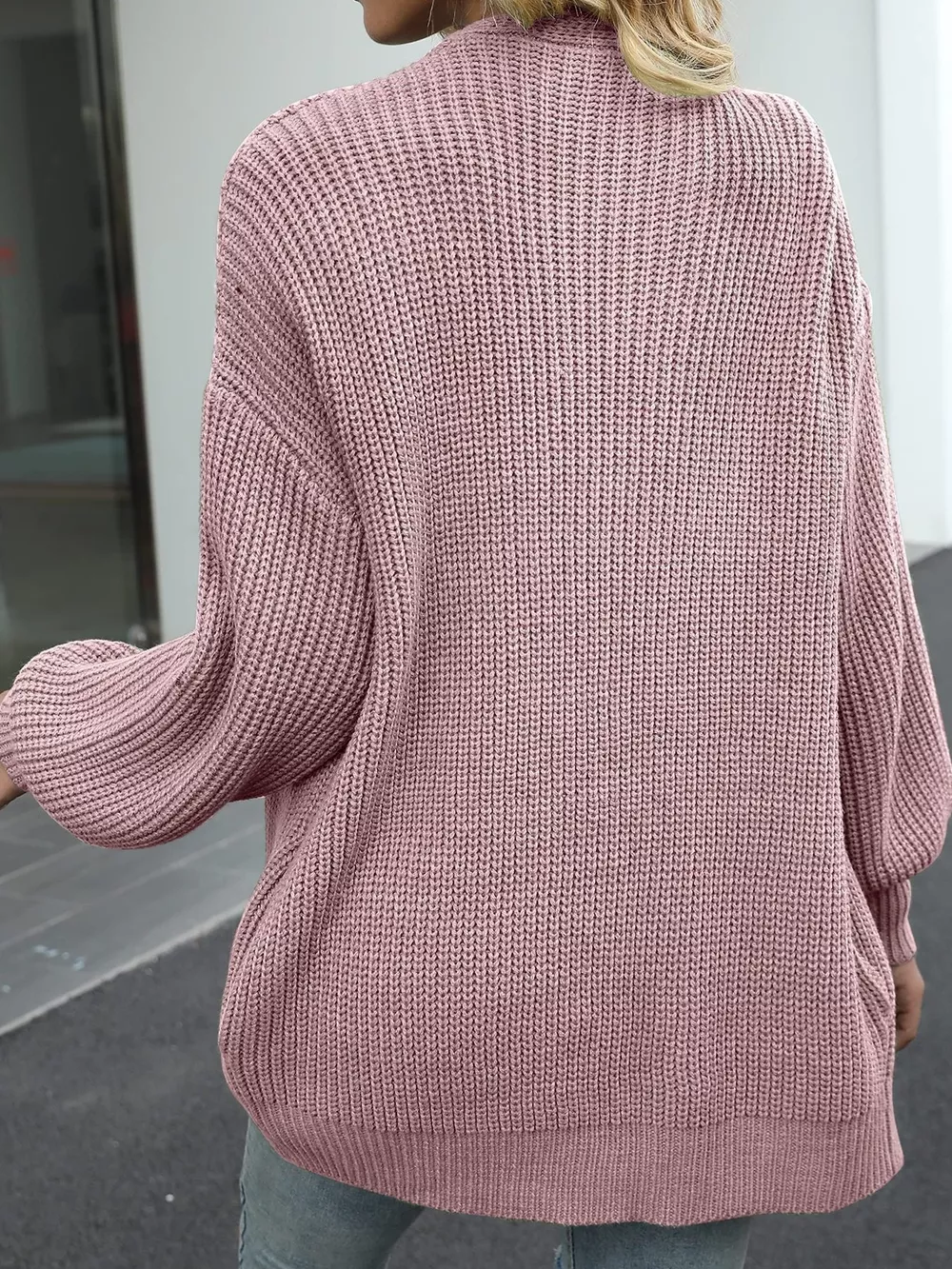 Chunky Knit Open Front Cardigan, image 9