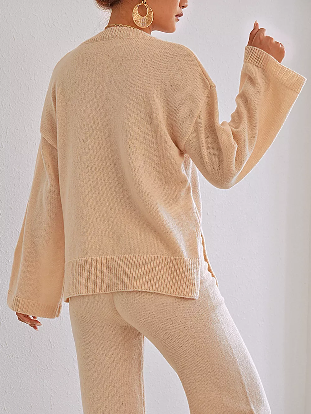 Floral Applique Crew Neck Sweater, image 11