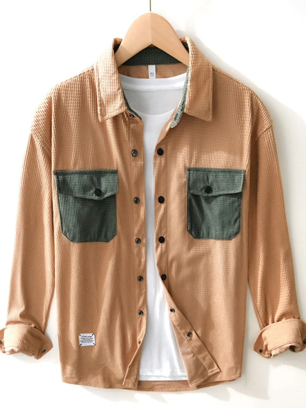 Men's Button Up Long Sleeve Shirt, image 4