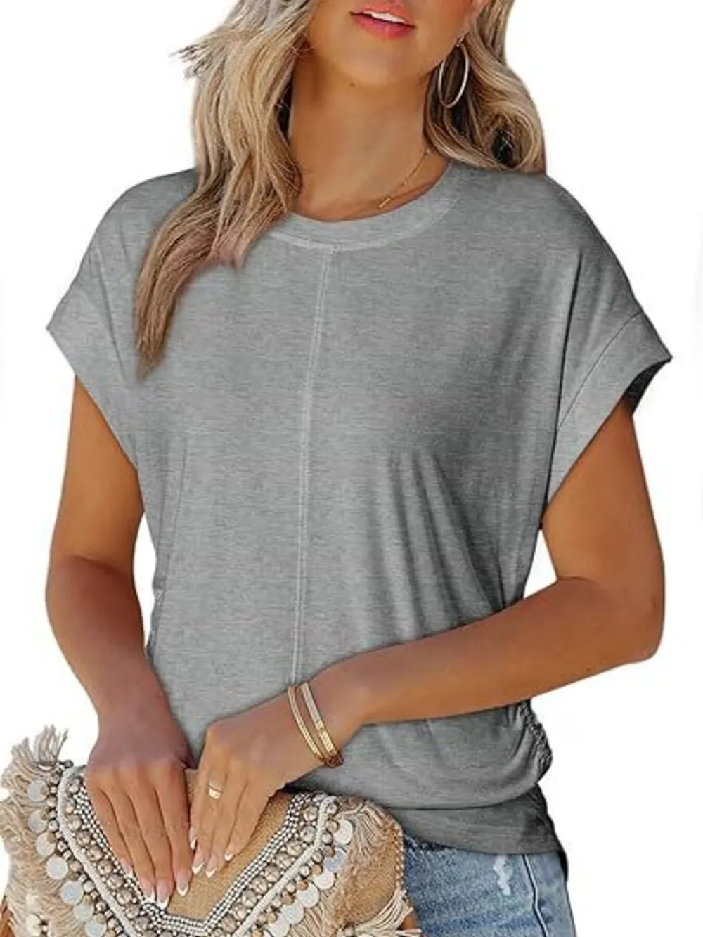 Round Neck Short Sleeve T-Shirt, image 12