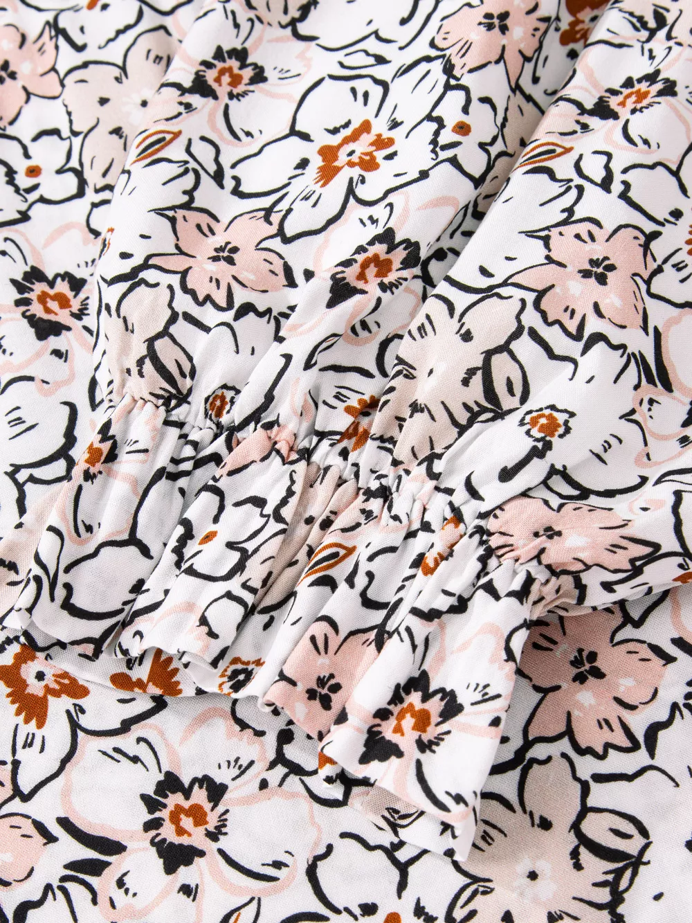 Floral Print Frilled Puff Sleeve Button Down Shirt, image 7
