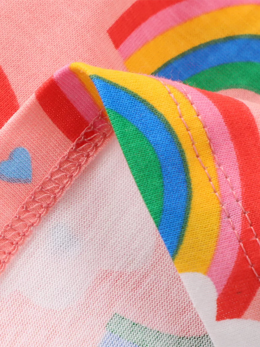 Children's Rainbow Print Short Sleeve Casual Dress, image 2
