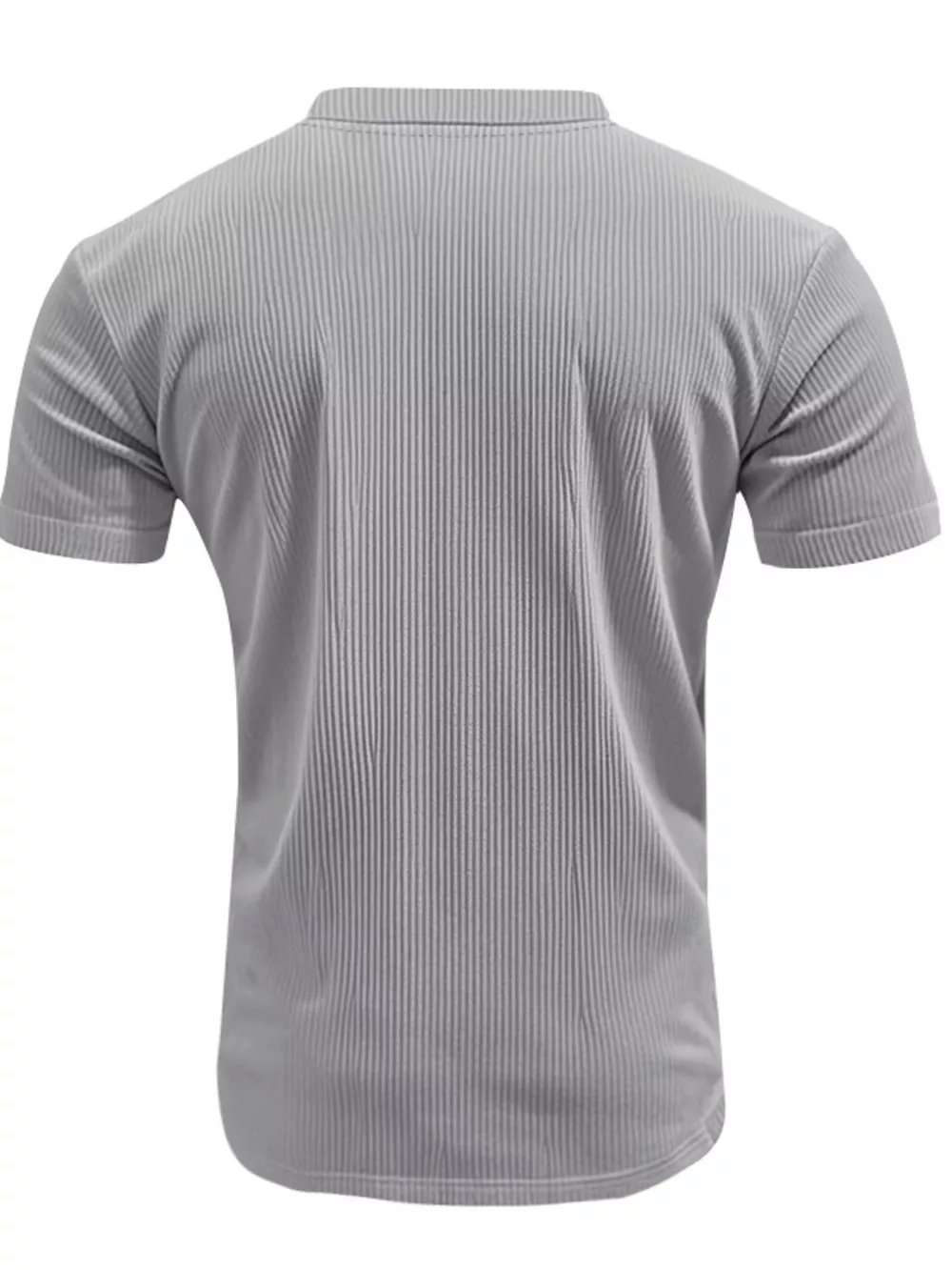 Men's Full Size Ribbed V-Neck T-Shirt Plus Size, image 8