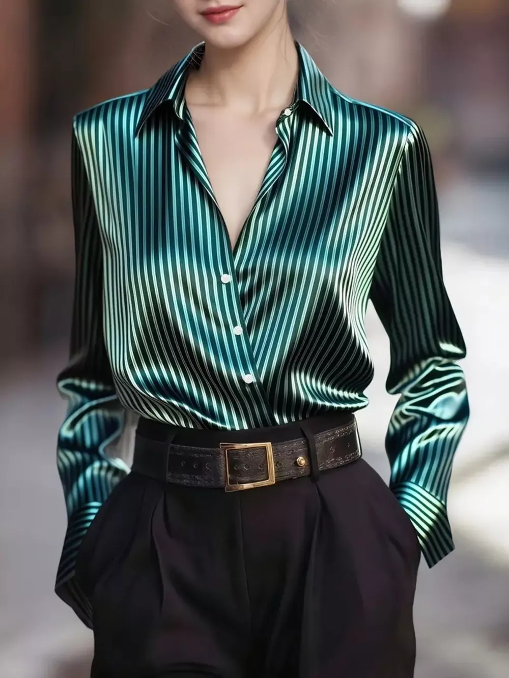 Striped Long Sleeve Shirt, image 5