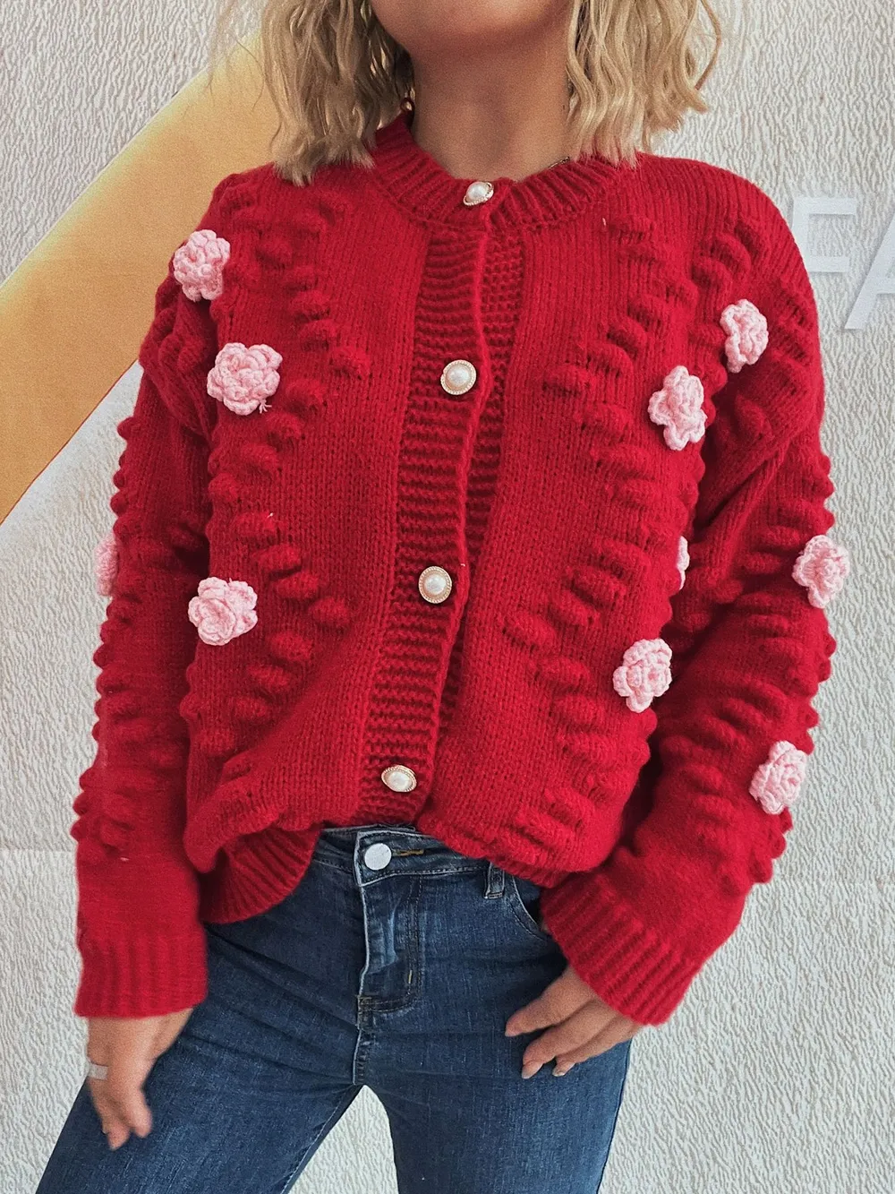 Flower Button Up Long Sleeve Cardigan, image 25