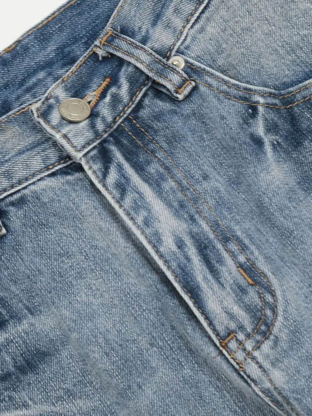 Men's Washed Wide Leg Relaxed Fit Jeans, image 4