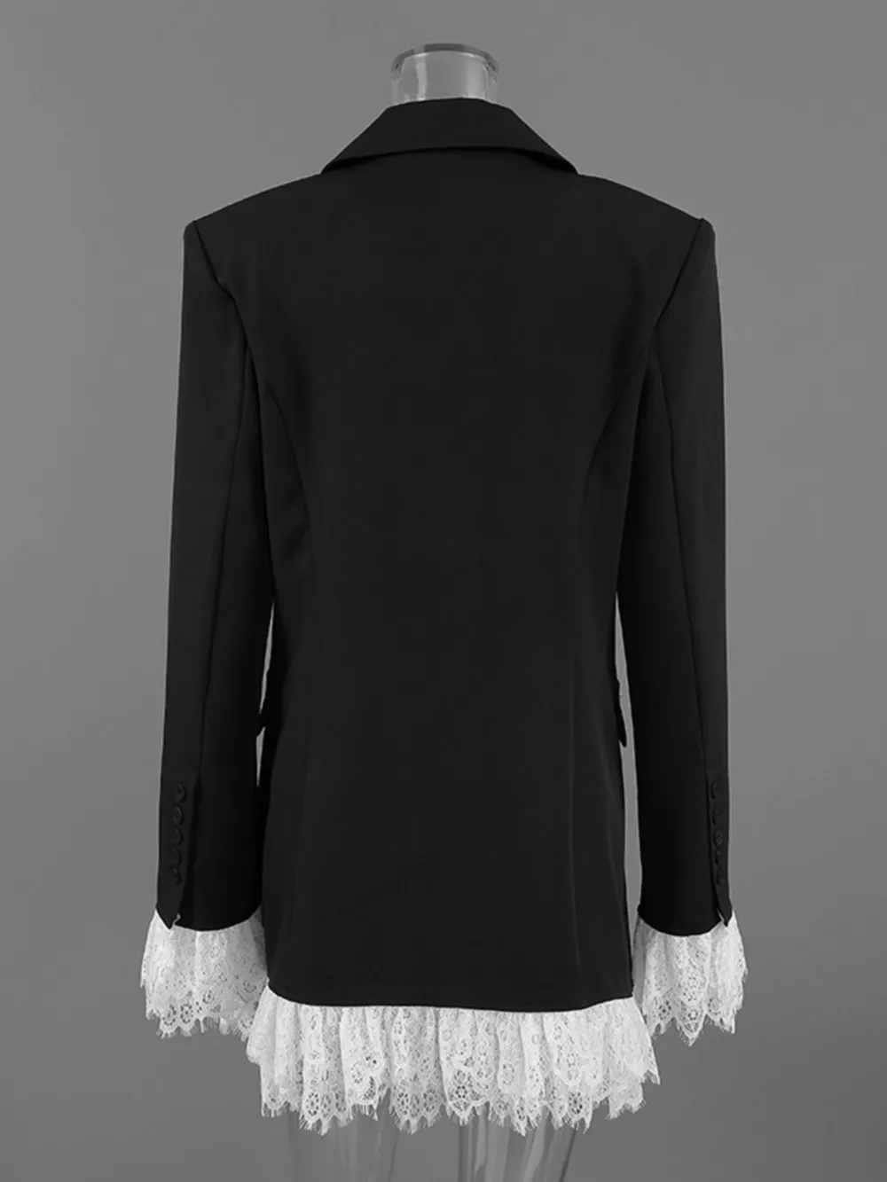 Lace Hem One Button Blazer, image 8