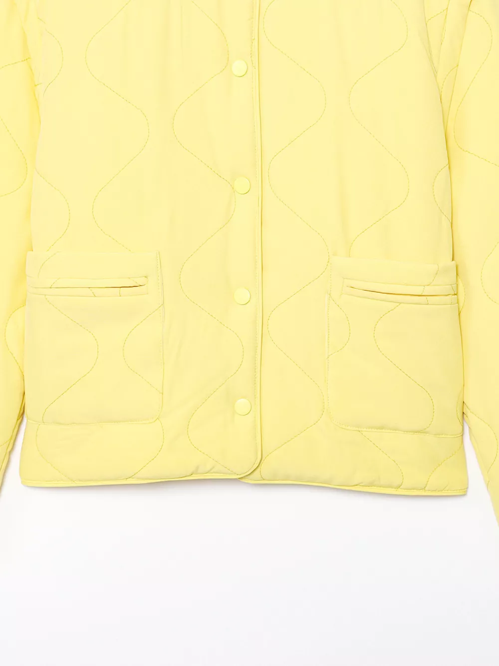 Quilted Lightweight Snap Down Puffer Jacket, image 8