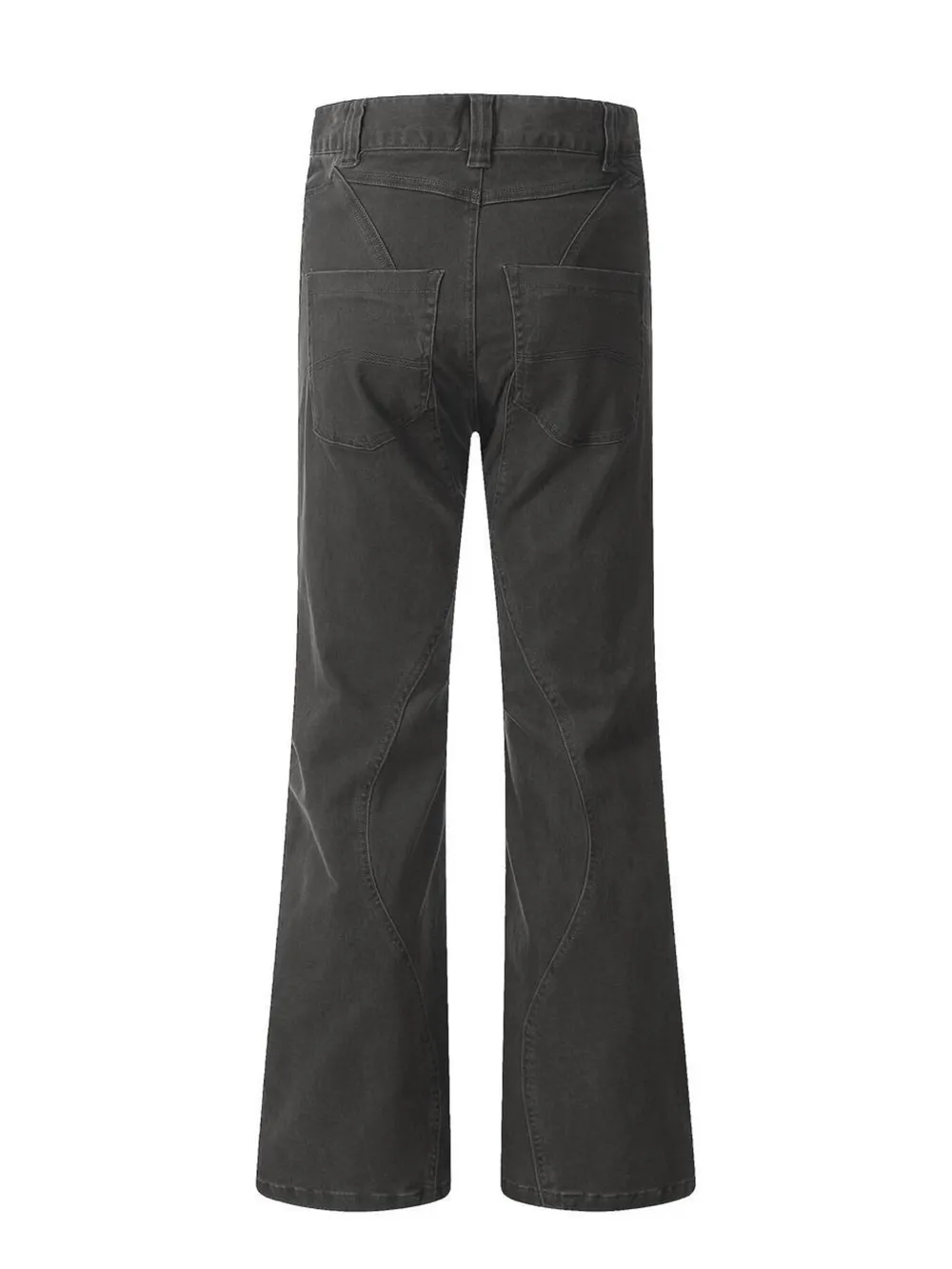 Men's Washed High Waist Flare Pants, image 6