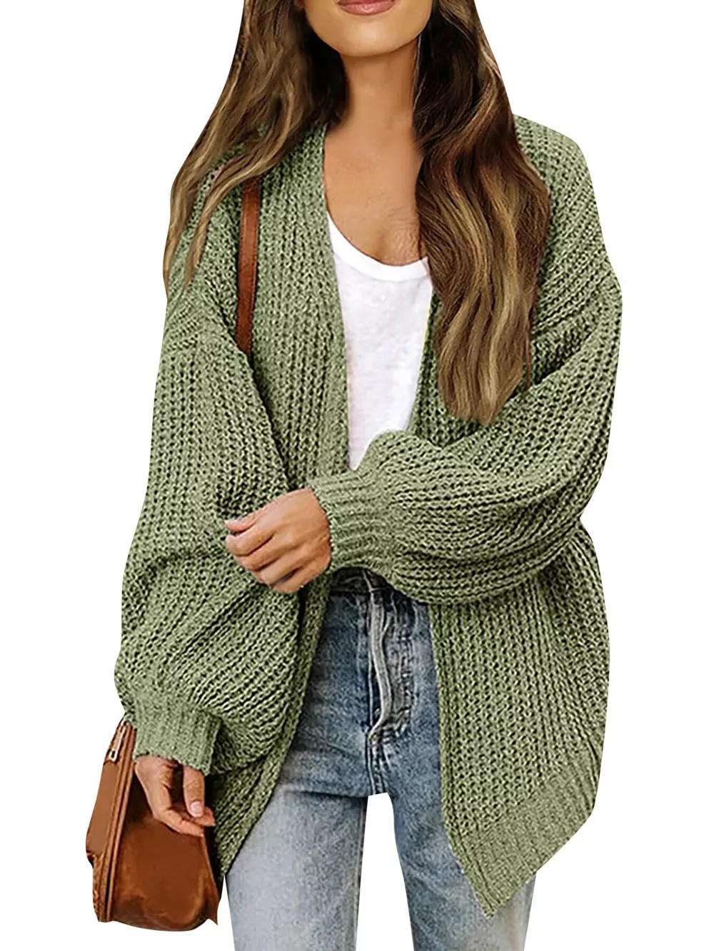 Open-Front Chunky Knit Cardigan, image 20