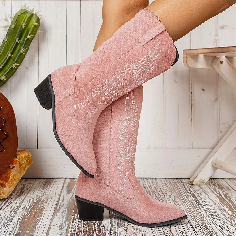 Point Toe Block Heels Boots, image 8