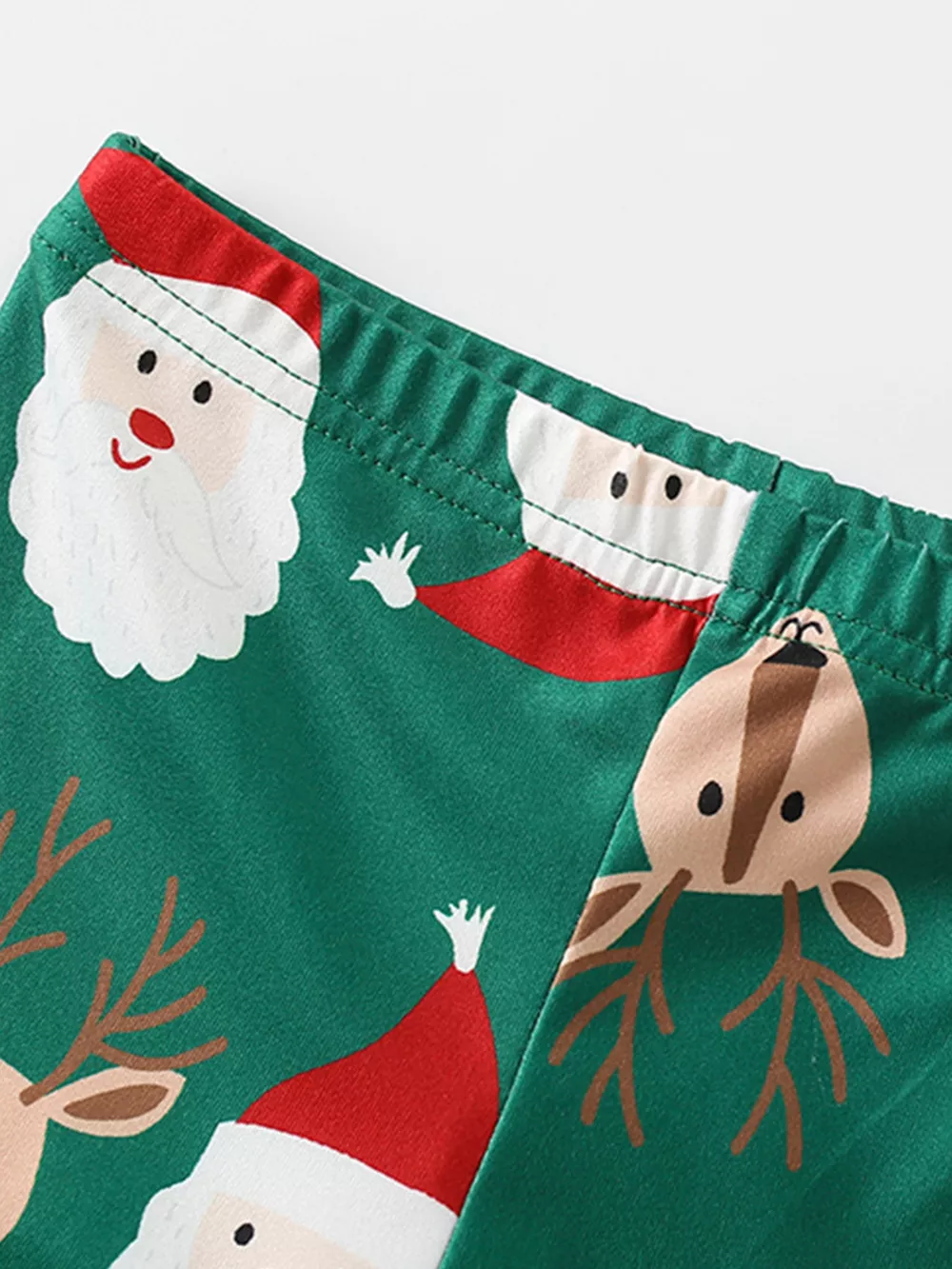 Children's Reindeer & Santa Christmas Pajama Set, image 4