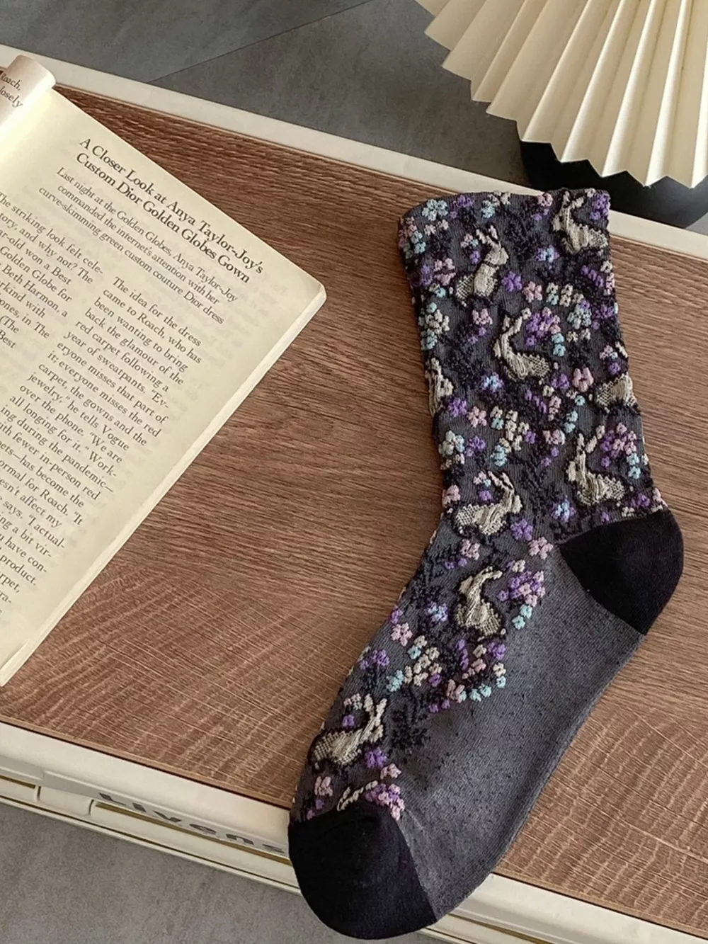 Floral Cotton Socks, image 3