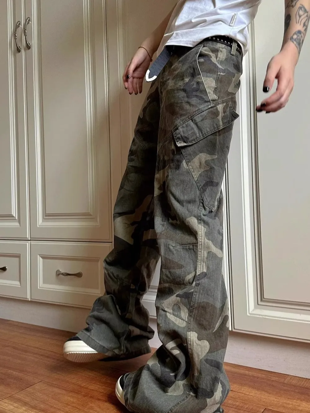 Men's Full Size Camouflage Cargo Jeans Plus Size, image 3