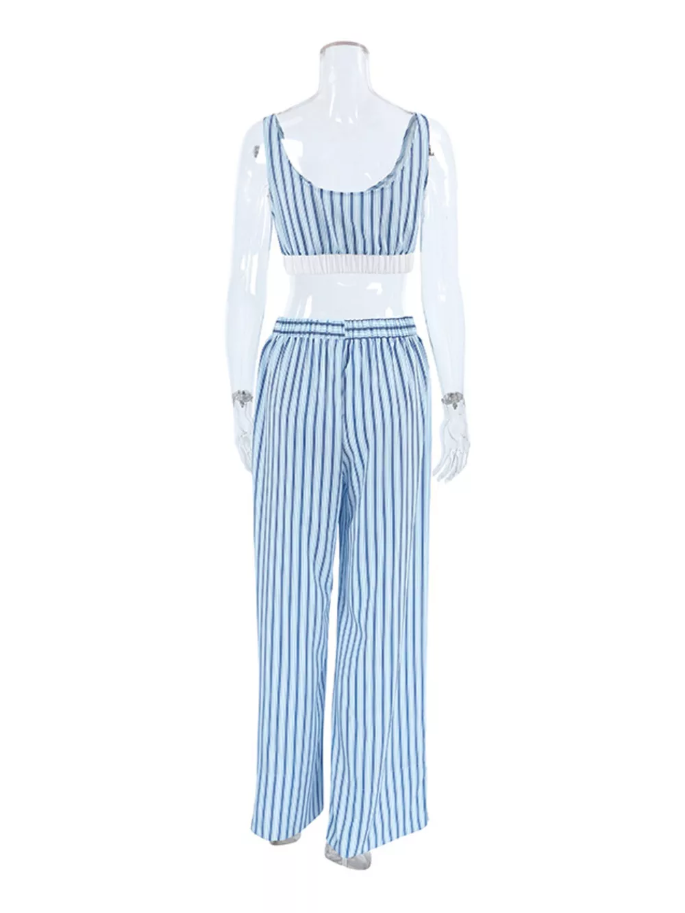 Striped Cami & Shirt and Pants Lounge Set, image 10