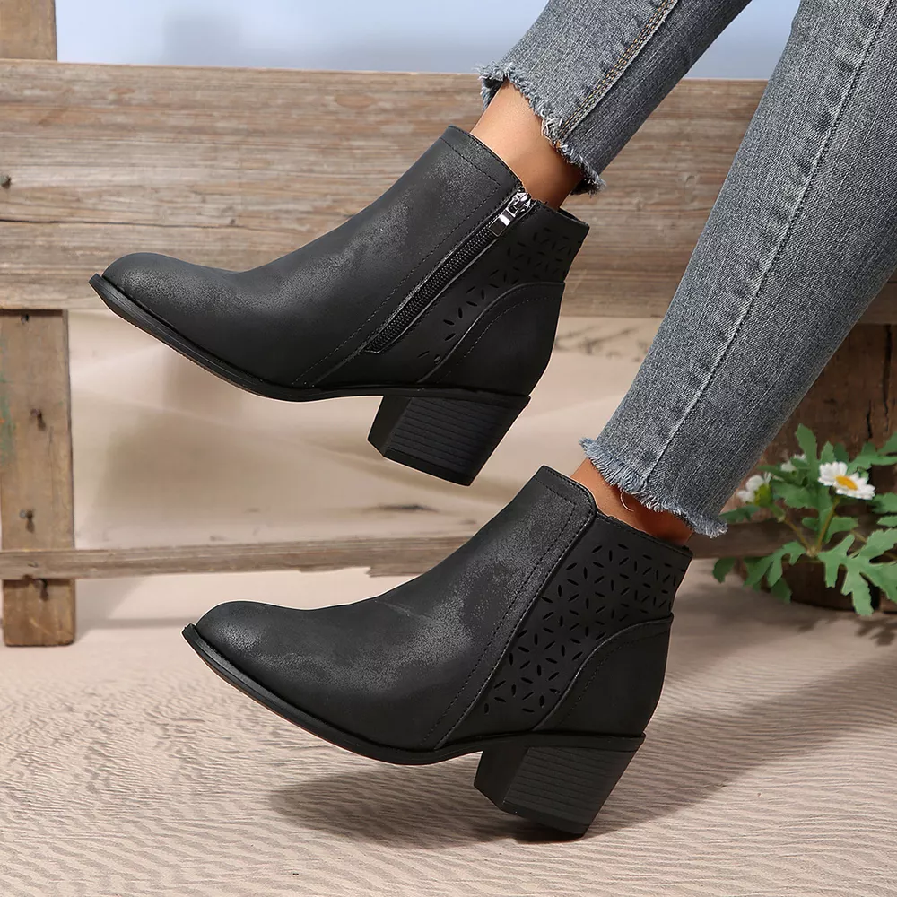 Point Toe Block Heels Boots, image 3