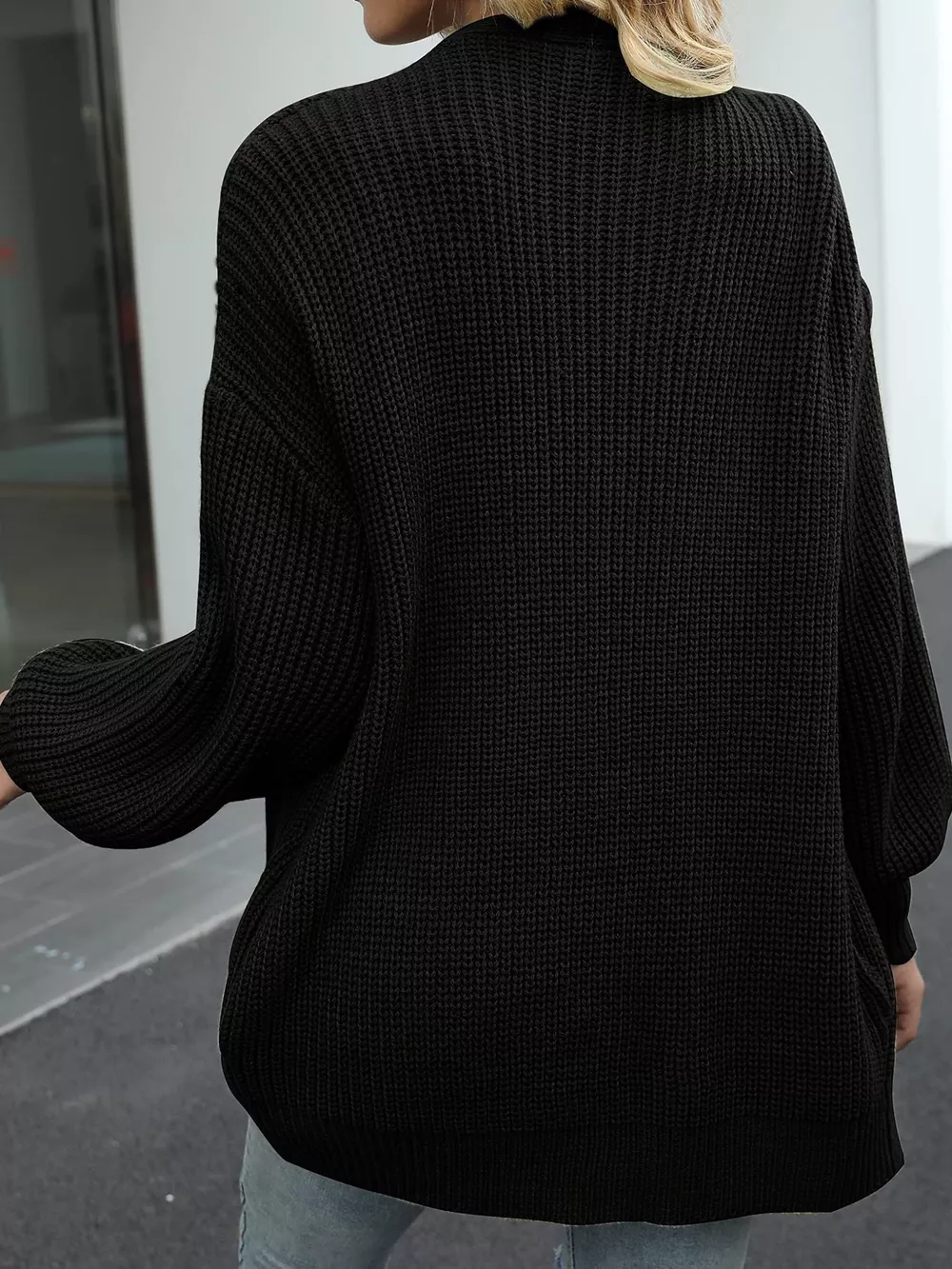 Chunky Knit Open Front Cardigan, image 10