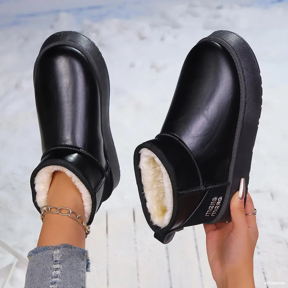 Faux-Fur Platform Ankle Boots, image 4