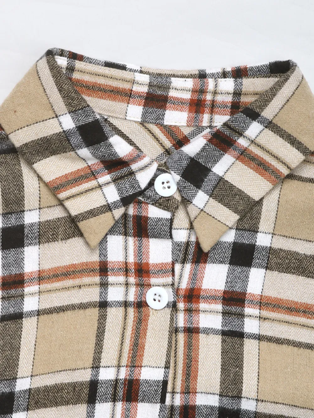 Plaid Button Up Shirt and Skirt Set, image 6