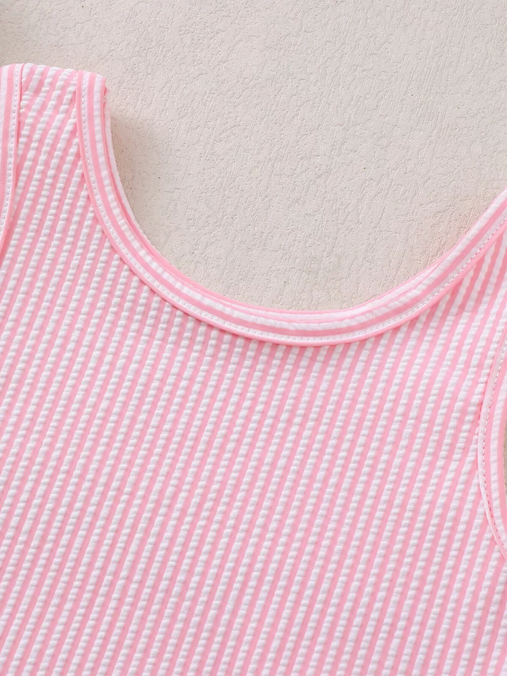 Children's Striped Sleeveless One-Piece Swimsuit, image 10