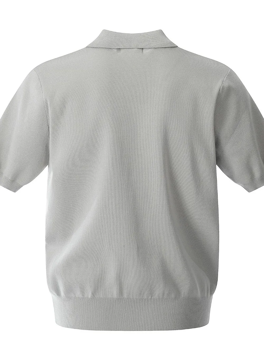 Men's Button Detail Short Sleeve Knit Polo, image 3