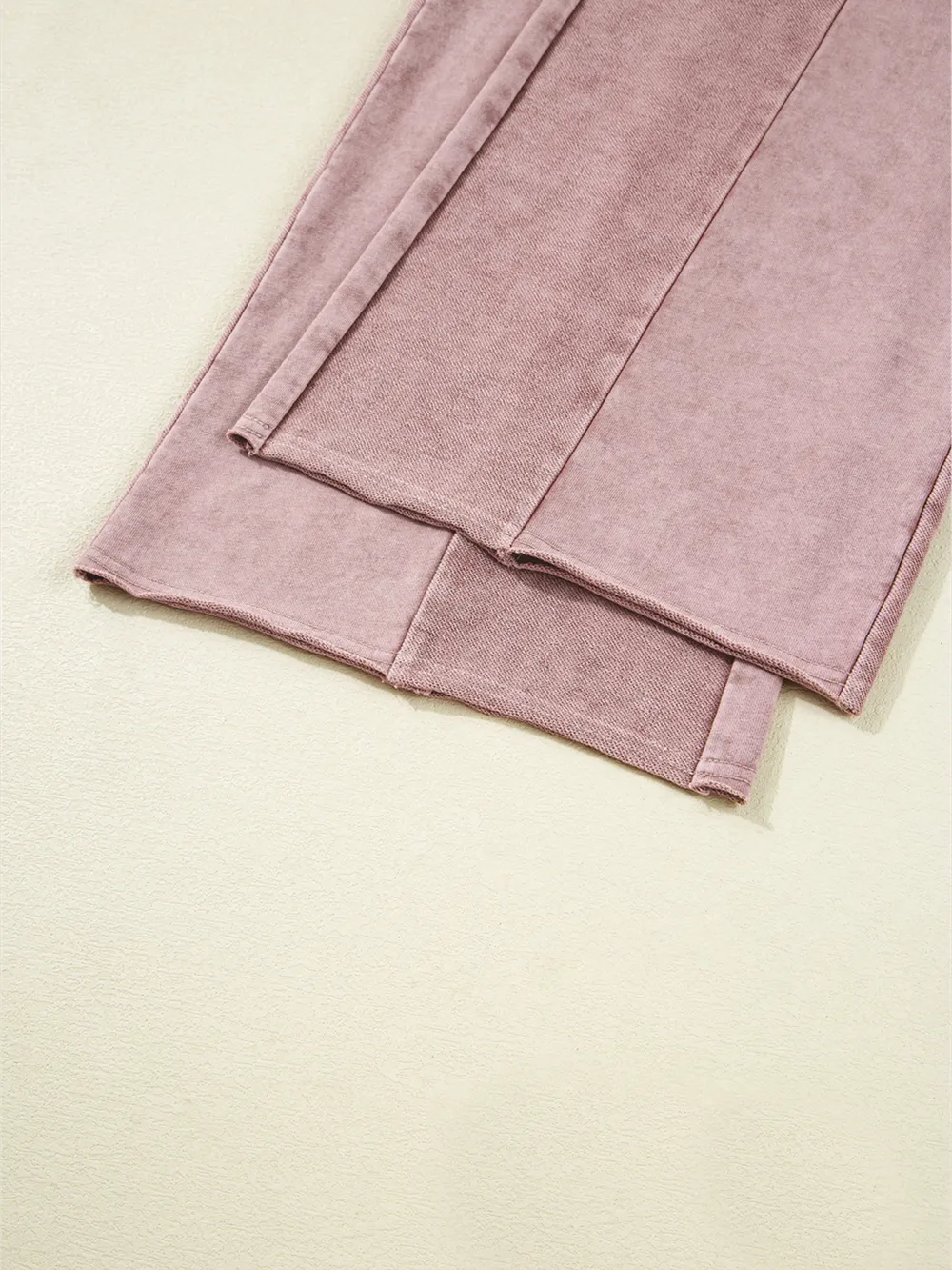 Mineral Wash Tiered Wide Leg Patchwork Drawstring Pants, image 8