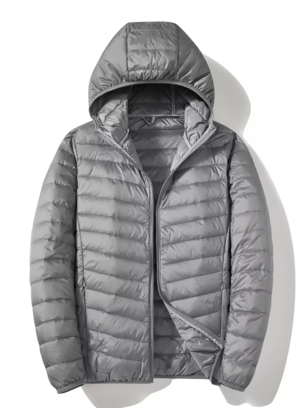 Men's Plus Size Lightweight Zip Up Puffer Jacket, image 5