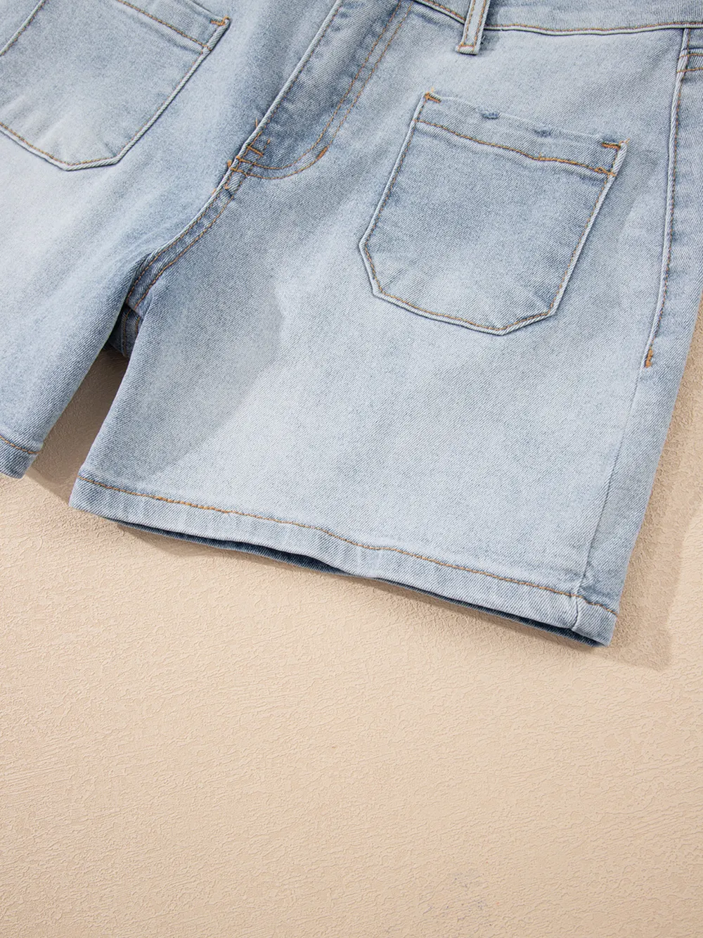 Wash High Rise Denim Shorts, image 3