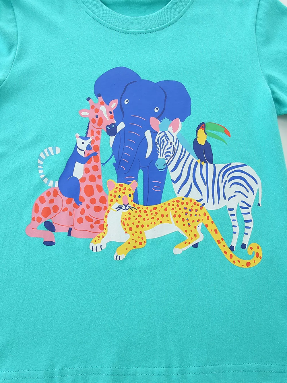Children's Animal Graphic Crew Neck T-Shirt, image 4