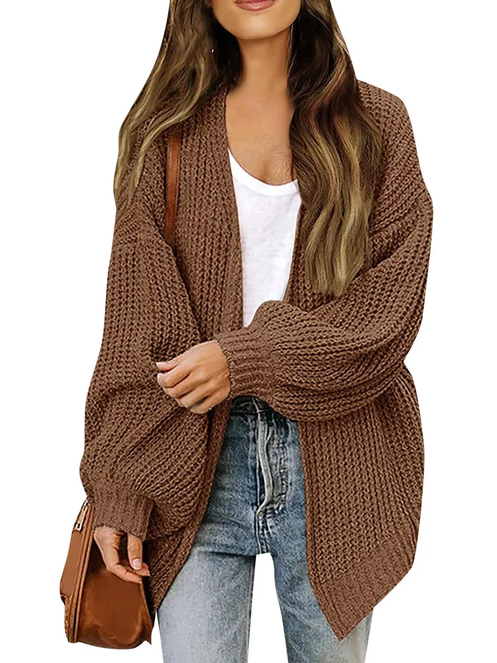 Open-Front Chunky Knit Cardigan, image 26