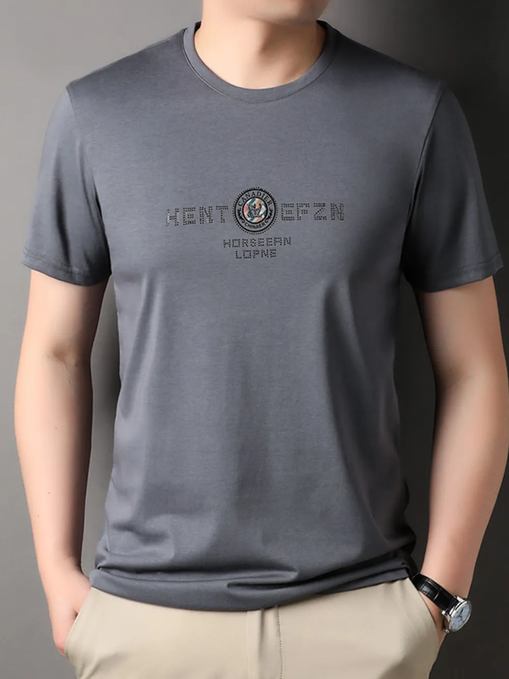 Men's Plus Size Classic Short Sleeve T-Shirt, image 3