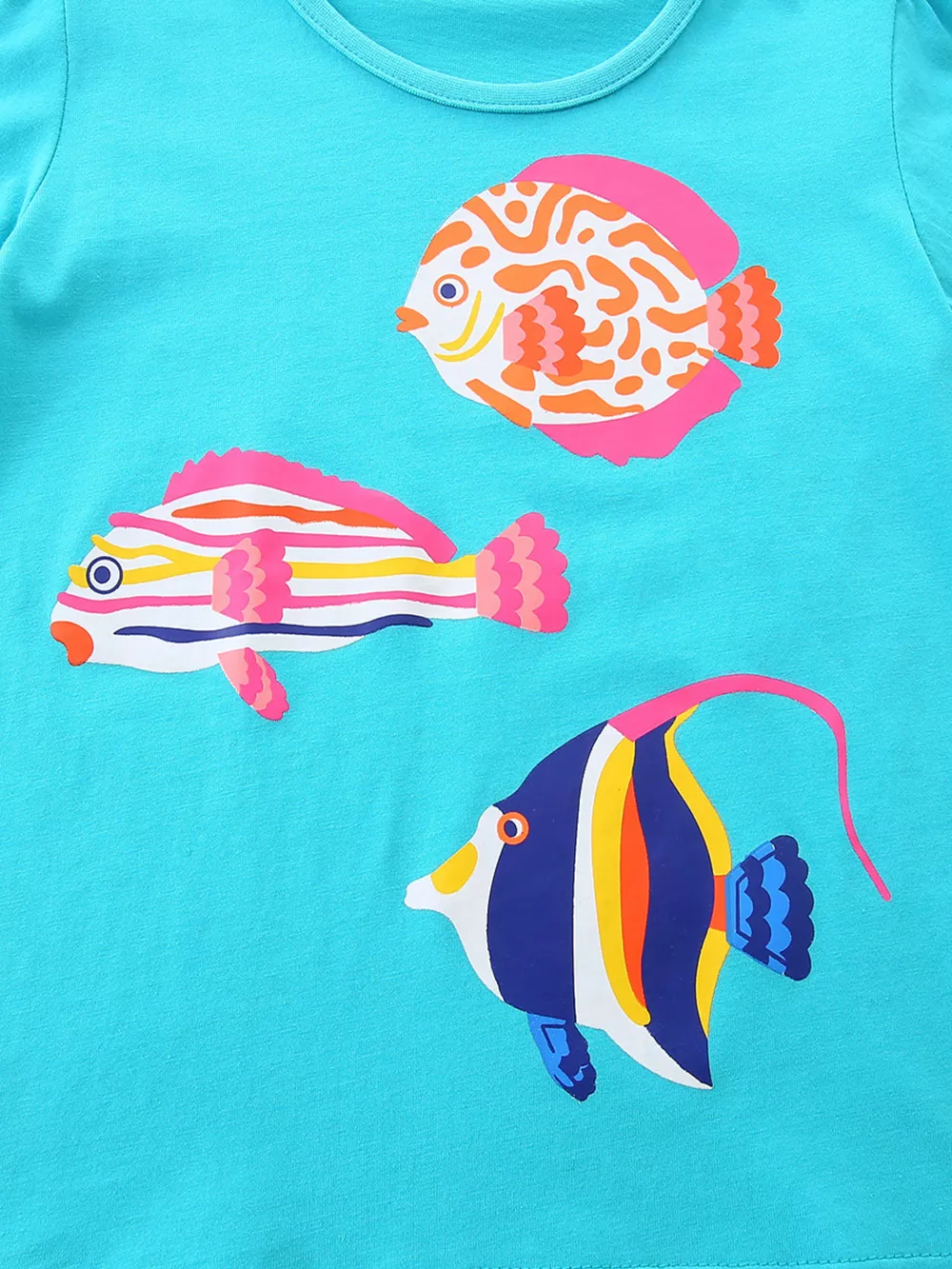 Children's Fish Print Short Sleeve T-Shirt, image 4