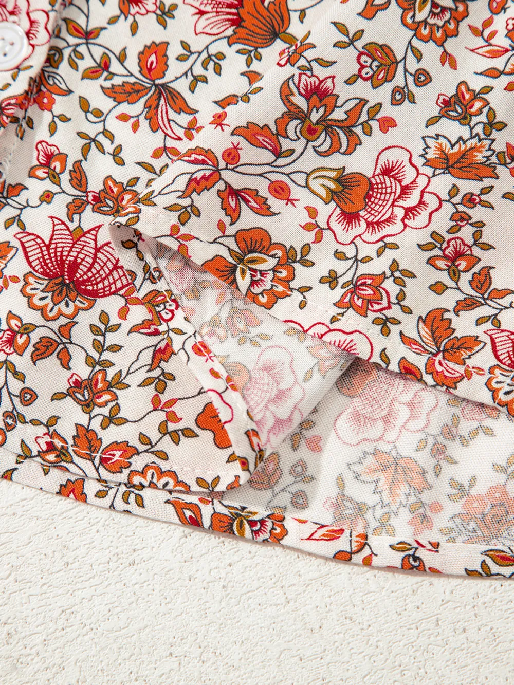 Floral Long Sleeve Button Down Blouse, image 4