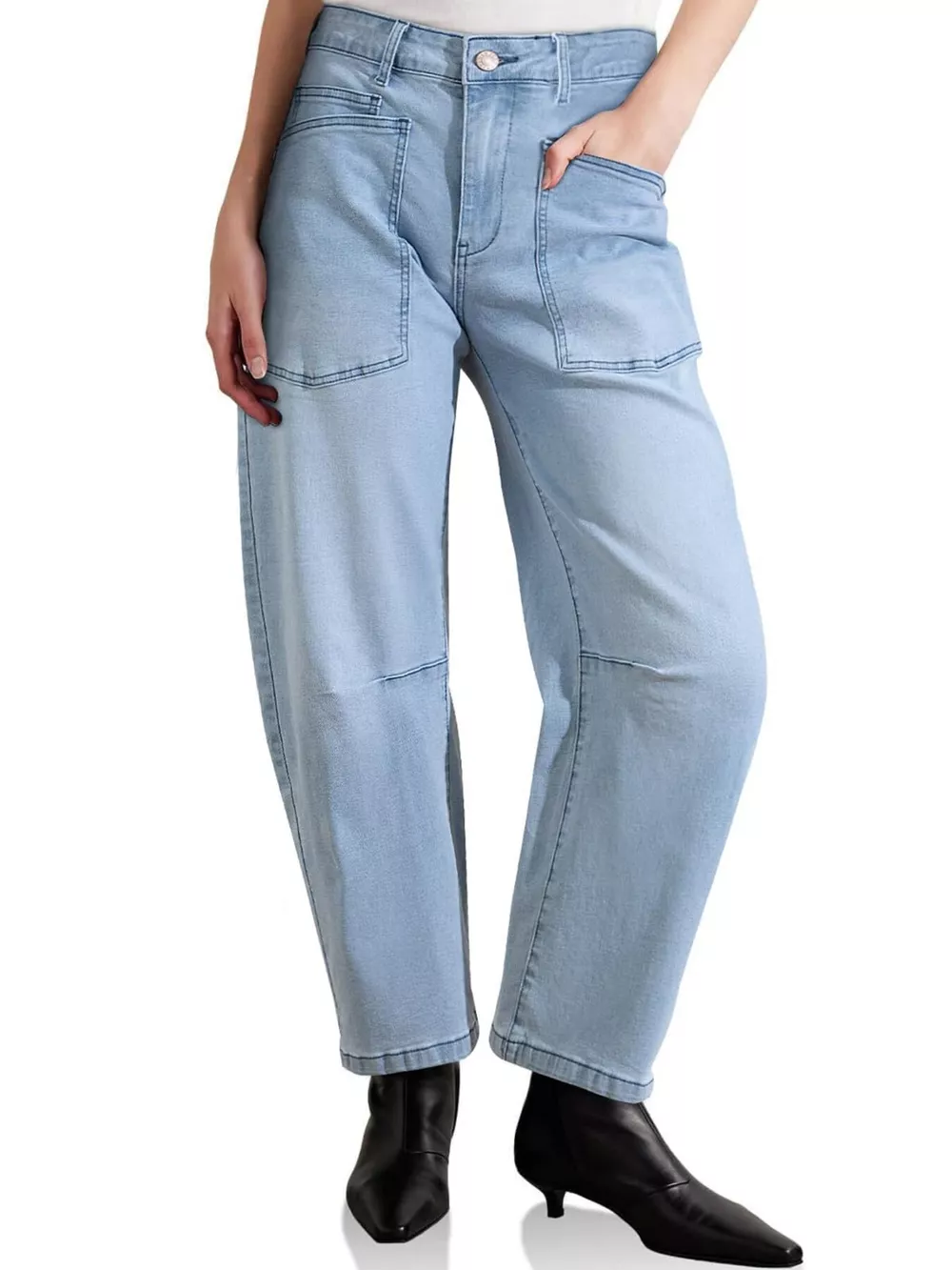 Wide-Leg Jeans with Patch Pockets, image 13