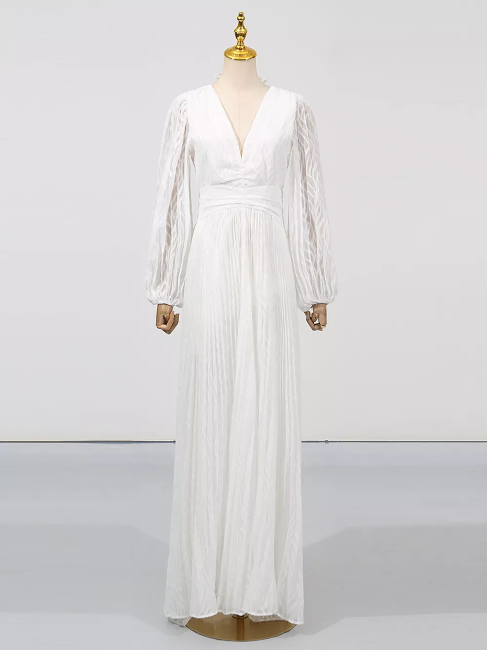 V-Neck Long Sleeve Maxi Dress, image 4