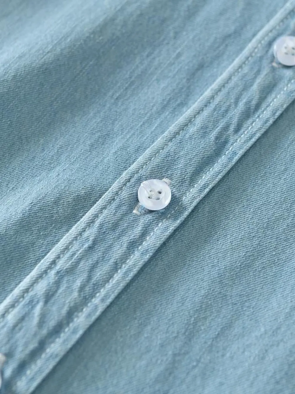 Men's Full Size Button Up Long Sleeve Denim Shirt Plus Size, image 8