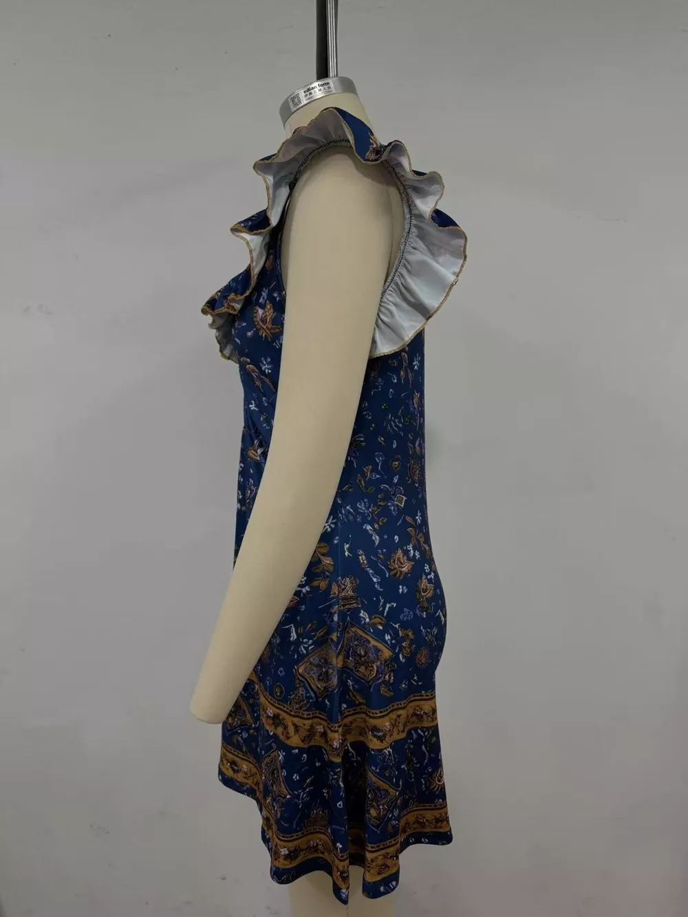 Ruffled V-Neck Mini Dress, image 7