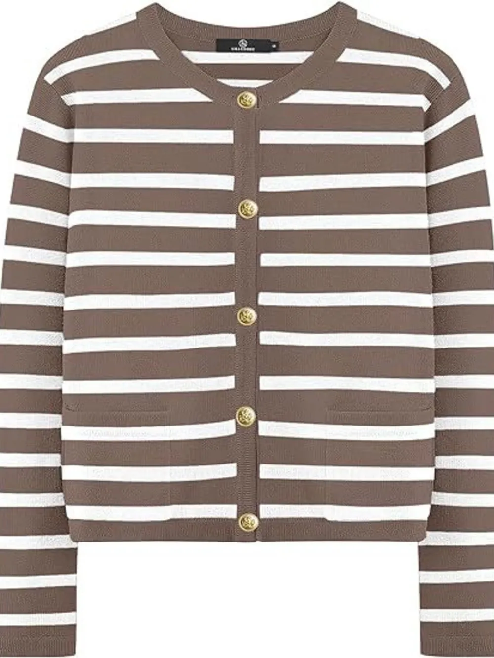 Striped Button-Up Cardigan, image 8