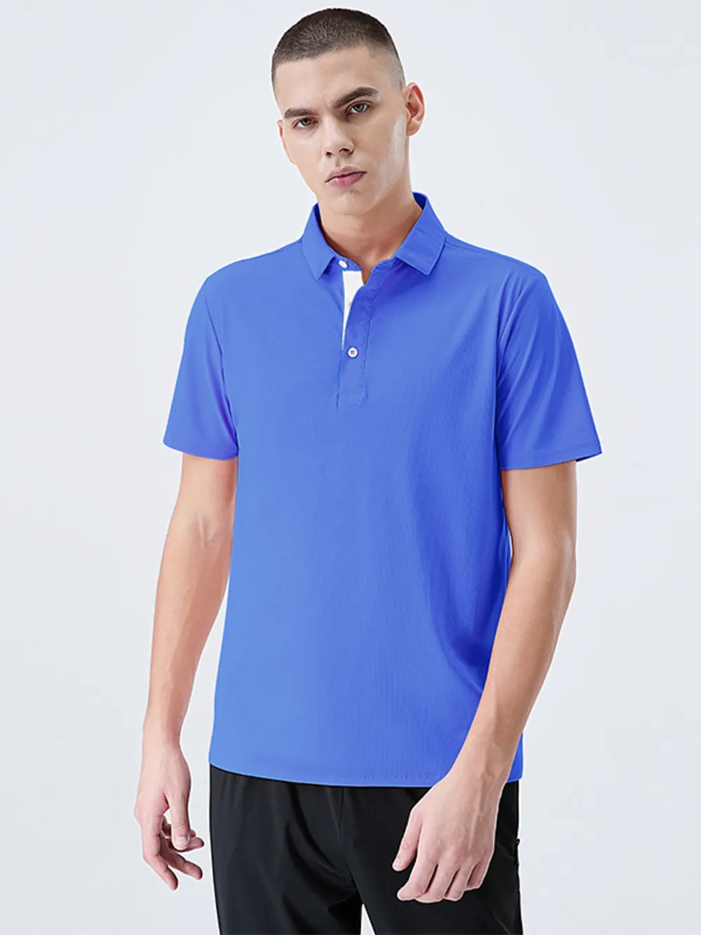 Men's Plus Size Breathable Short Sleeve Polo Shirt, image 7