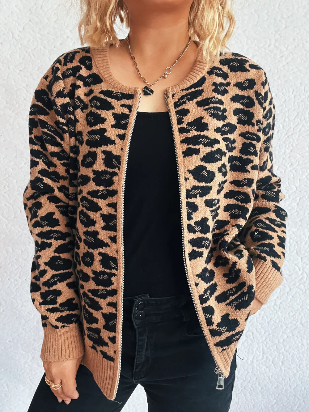 Zip Up Long Sleeve Cardigan, image 28