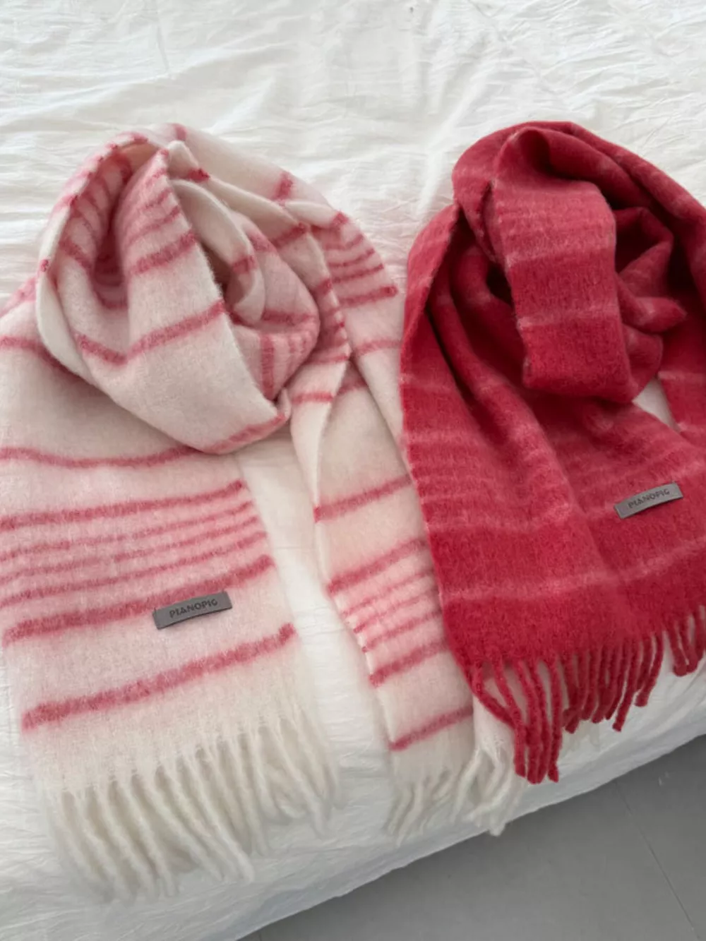 Cozy Striped Fringe Hem Scarf, image 5
