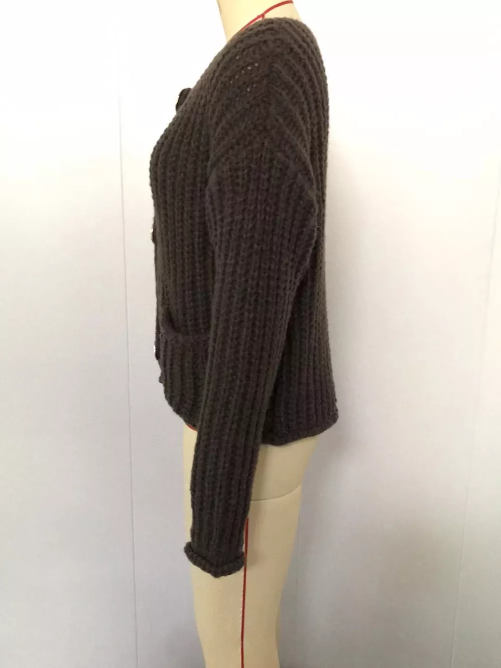 Ribbed Knit Cardigan with Gold-Tone Buttons, image 20