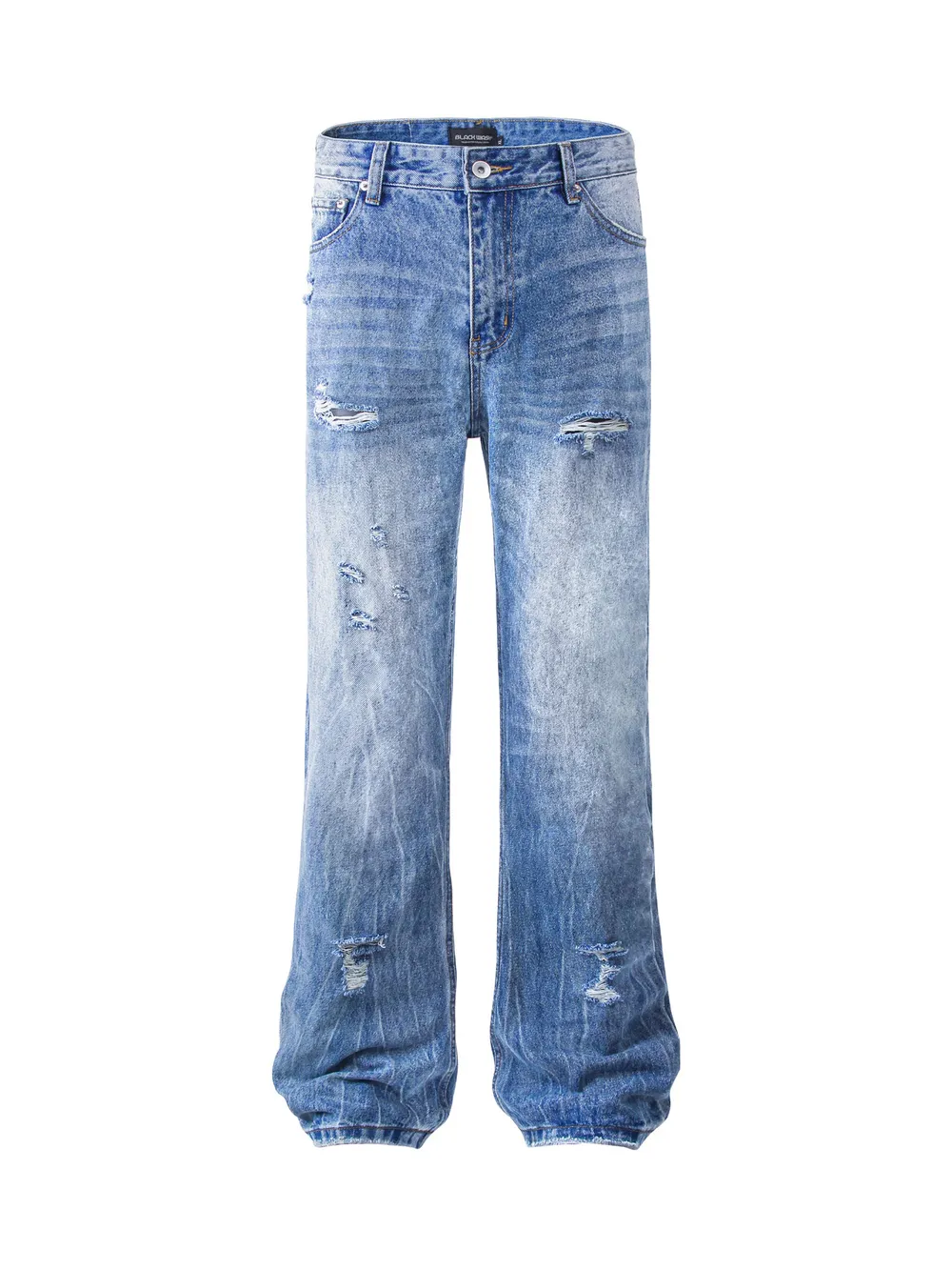 Men's Distressed Wide Leg Jeans, image 2