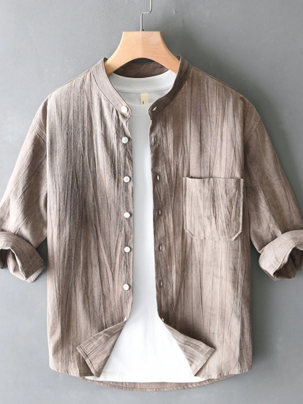 Men's Plus Size Button Up Long Sleeve Shirt, image 2