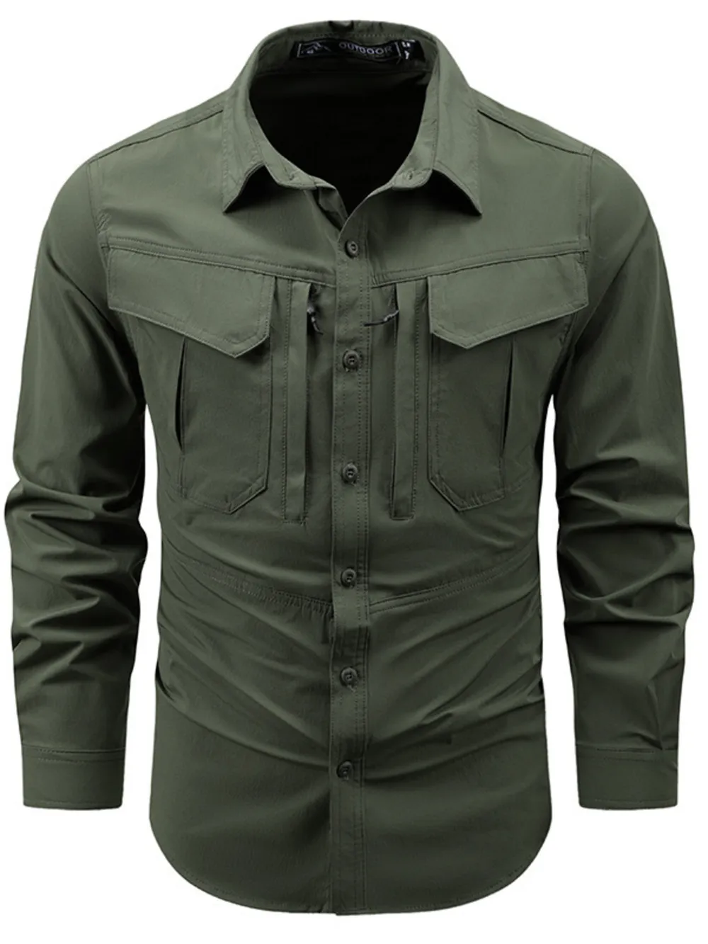 Men's Plus Size Button Up Long Sleeve Shirt, image 5