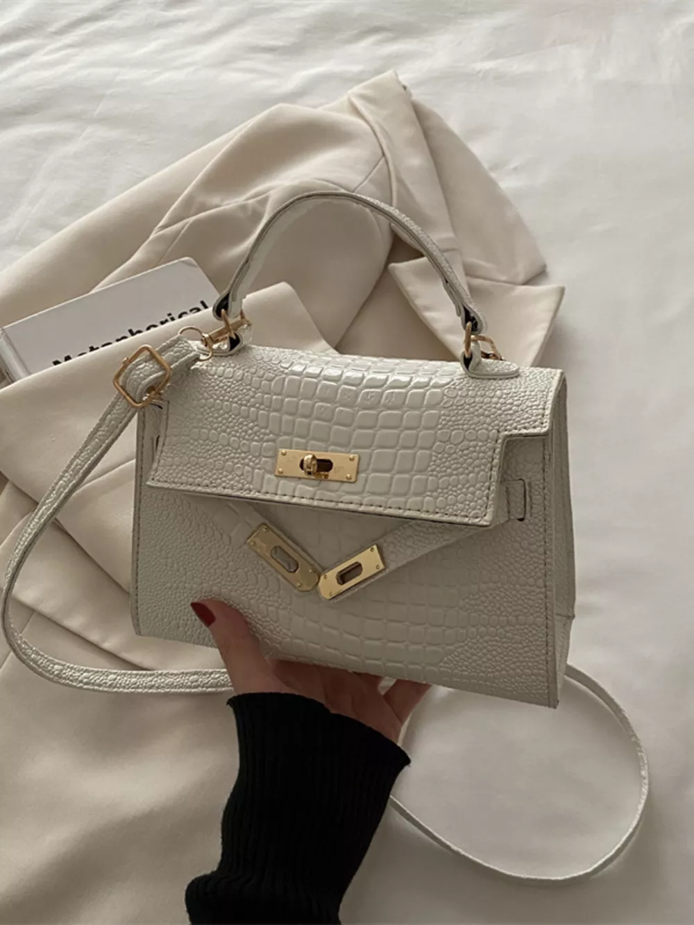 Embossed Flap Crossbody Bag, image 11