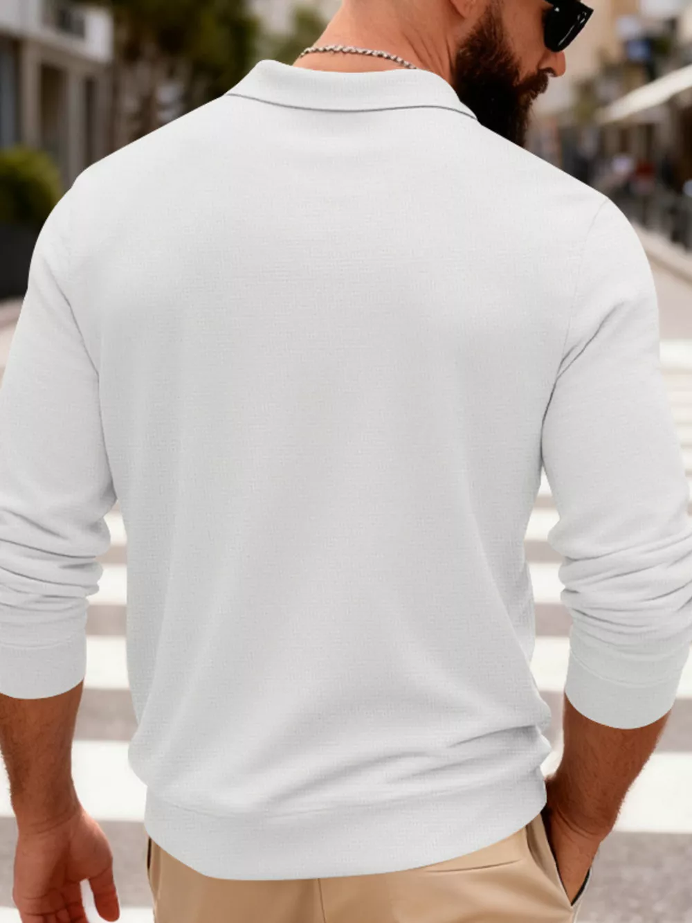 Men's Full Size Slim Fit Long Sleeve Polo Plus Size, image 23
